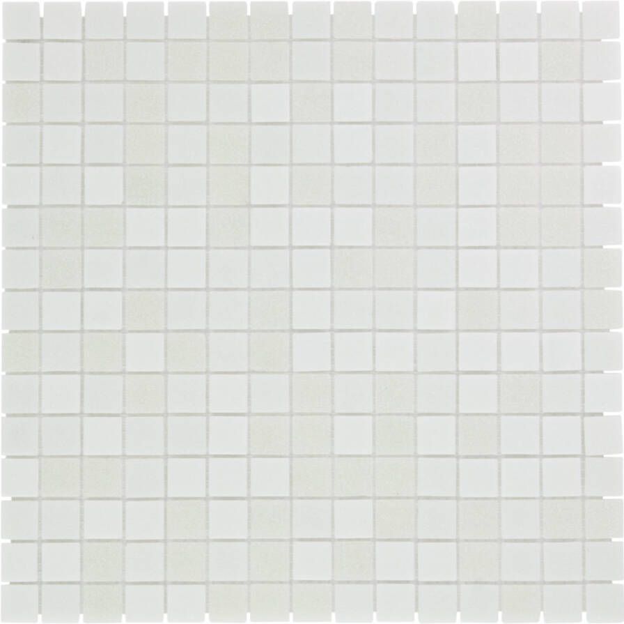 The Mosaic Factory Amsterdam vierkante glasmozaïek tegels 32x32 wit mix