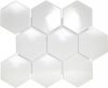 The Mosaic Factory Barcelona mozaïektegel 9.5x11x0.65cm wandtegel voor binnen en buiten hexagon porselein wit geglazuurd AFH95051 online kopen