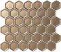 The Mosaic Factory Barcelona mozaïektegel 28.2x32.1cm wandtegel Zeshoek Hexagon Porselein Bronze Metallic AFH13B - Thumbnail 2