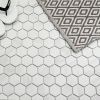 The Mosaic Factory Barcelona mozaïektegel 5.1x5.9x0.6cm voor wand en voor binnen en buiten vorstbestendig zeshoek carrara wit mat AMH13003 online kopen