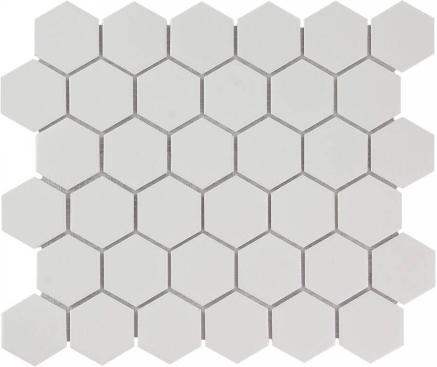 The Mosaic Factory Barcelona hexagon mozaïek tegels 28x33 extra wit