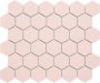 The Mosaic Factory Barcelona mozaïektegel 28.2x32.1cm wandtegel Zeshoek Hexagon Porselein Pink Glans AFH13072 - Thumbnail 2