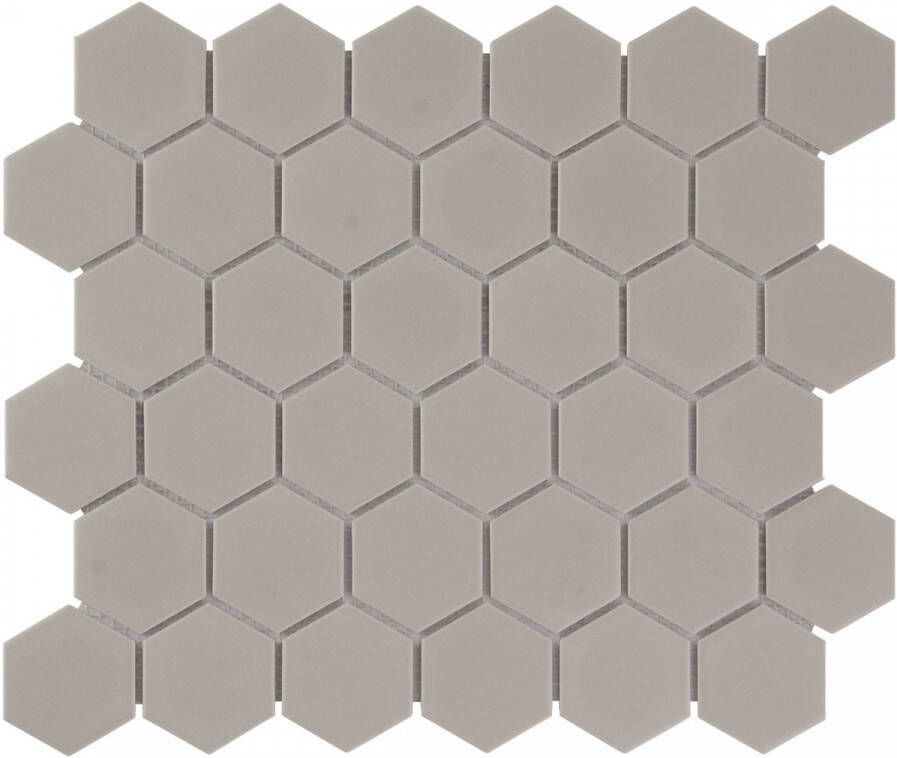 The Mosaic Factory Barcelona hexagon mozaïek tegels 28x33 taupe