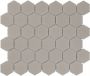 The Mosaic Factory Barcelona mozaïektegel 5.1x5.9x0.6cm voor wand en vloer voor binnen en buiten Zeshoek Keramiek Taupe AMH13030 - Thumbnail 2