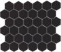The Mosaic Factory Barcelona mozaïektegel 28.2x32.1cm wandtegel Zeshoek Hexagon Porselein Black Glans AFH13317 - Thumbnail 2