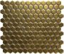 The Mosaic Factory Barcelona Mozaïektegel 2.3x2.6x0.5cm wandtegel binnen zeshoek keramiek mat goud metallic per matje AMH23GD - Thumbnail 2