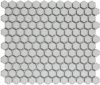 The Mosaic Factory Barcelona mozaïektegel 2.3x2.6x0.5cm Hexagon Geglazuurd porselein Zacht grijs met retro rand AFH23330 online kopen
