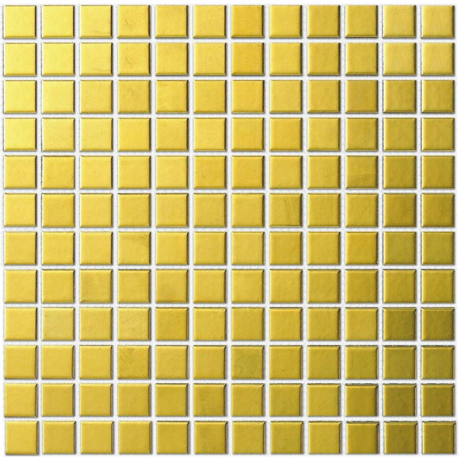 The Mosaic Factory Barcelona vierkante mozaïek tegels 30x30 goud