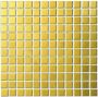 The Mosaic Factory Barcelona mozaiektegel 2 3x2 3x0 6cm vierkant geglazuurd porselein wand voor binnen en buiten vorstbestendig goud metallic AF23GD - Thumbnail 2