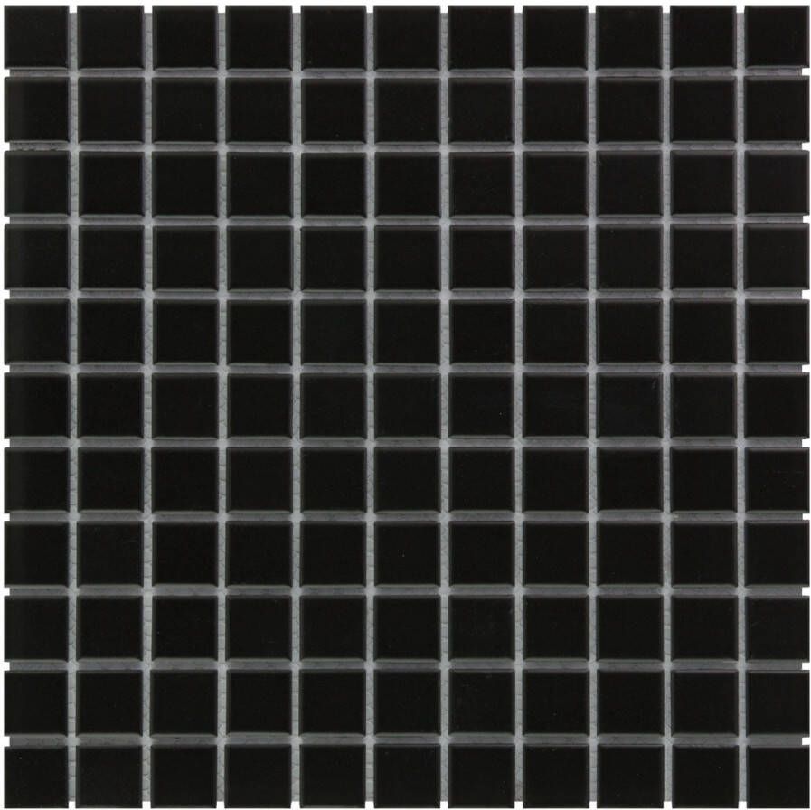 The Mosaic Factory Barcelona vierkante mozaïek tegels 30x30 zwart mat