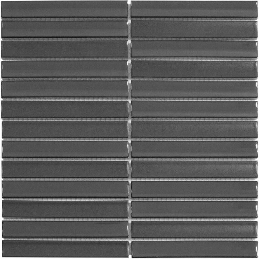 The Mosaic Factory Sevilla mozaïektegel 29.6x29.9cm wandtegel Rechthoek Porselein Carbon Shades of Chalk mat glans SEF-OH-MIX-2