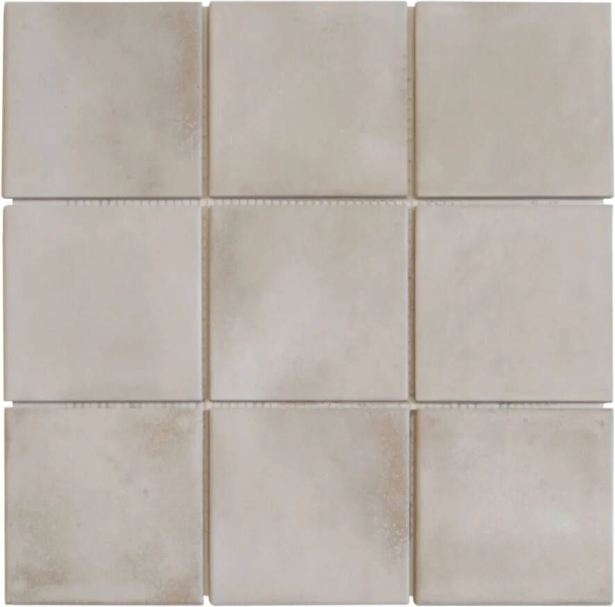 The Mosaic Factory Kasba mozaïektegel 30x30cm wandtegel Vierkant Porselein Sand Mat KAM10022