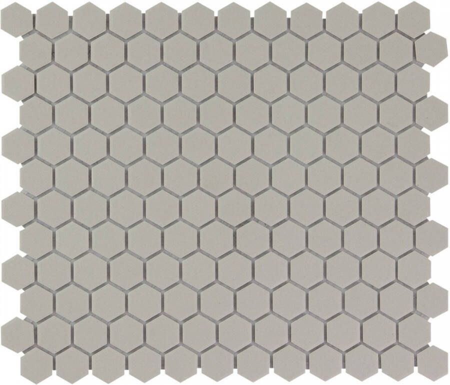 The Mosaic Factory London kleine hexagon mozaïek tegels 26x30 grijs