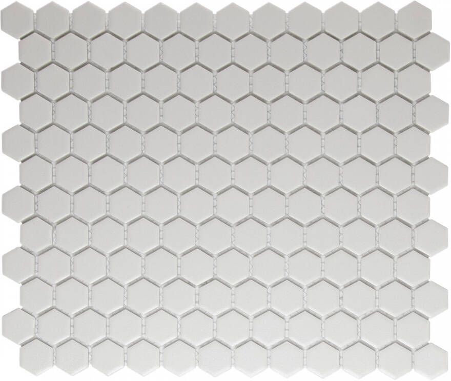 The Mosaic Factory London kleine hexagon mozaïek tegels 26x30 super wit