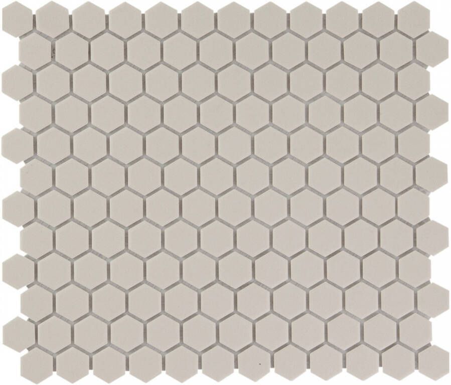 The Mosaic Factory London kleine hexagon mozaïek tegels 26x30 wit