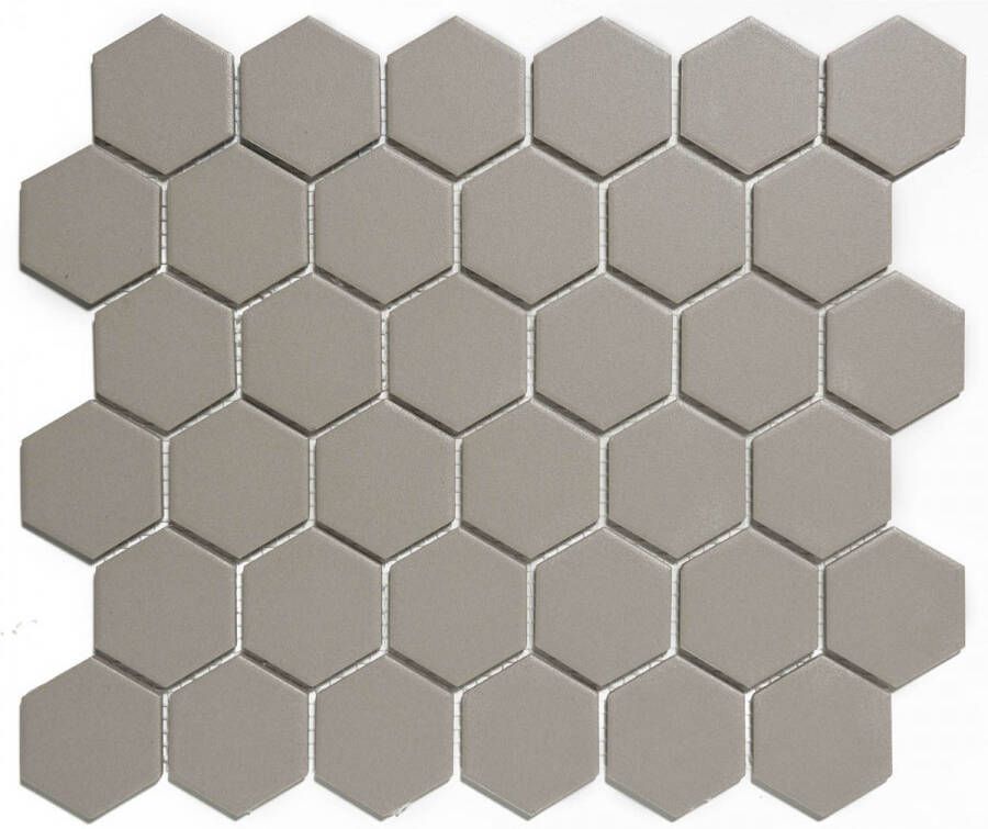 The Mosaic Factory London hexagon mozaïek tegels 28x33 grijs