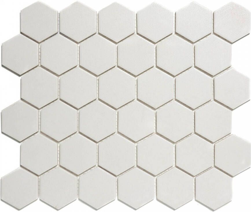 The Mosaic Factory London hexagon mozaïek tegels 28x33 super wit