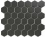 The Mosaic Factory London mozaïektegel 28.2x32.1cm wand en vloertegel Zeshoek Hexagon Porselein Black Mat LOH1017 - Thumbnail 2