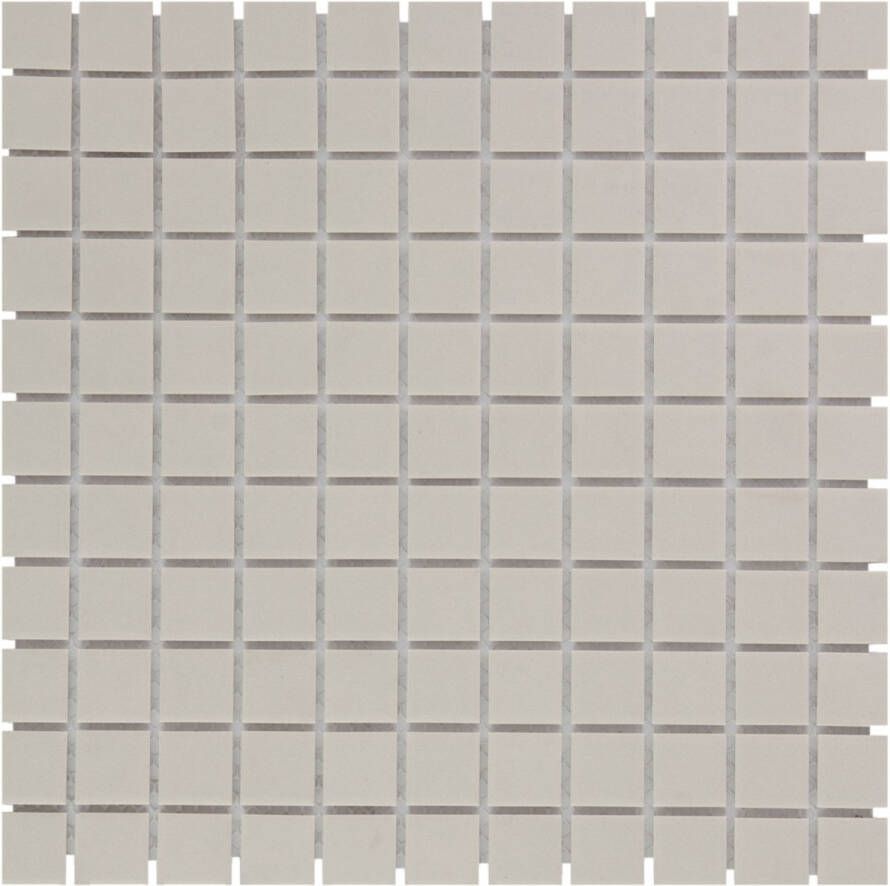 The Mosaic Factory London mozaïektegel 2.3x2.3x0.6cm wandtegel voor binnen en buiten vierkant porselein wit ongeglazuurd LO2310 online kopen