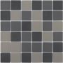 The Mosaic Factory London Mozaïektegel 4.8x4.8x0.6cm vloertegel binnen buiten vierkant keramiek donker grijs Mix LO10MIX1 - Thumbnail 2
