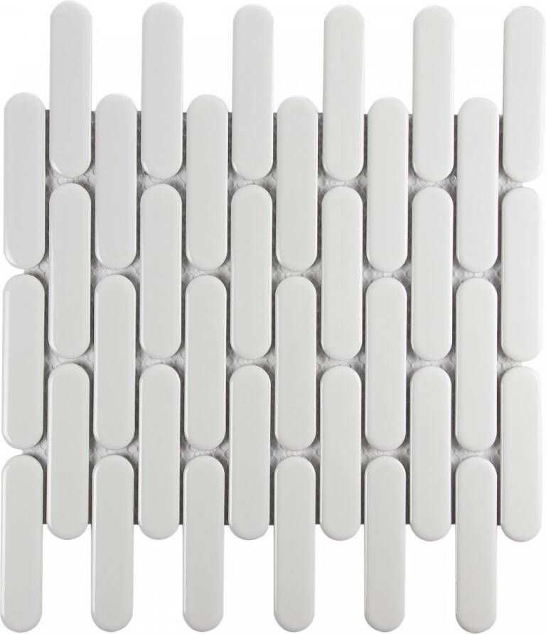The Mosaic Factory Sevilla ovale vinger mozaïek tegels 30x30 wit