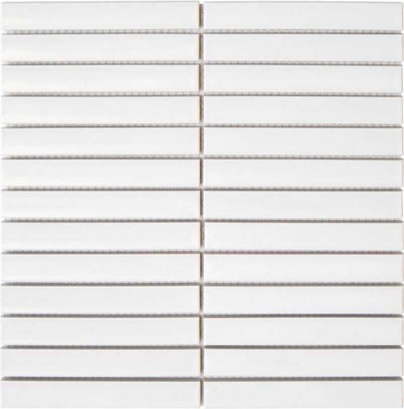 The Mosaic Factory Sevilla mozaïektegel 29.6x29.9cm wandtegel Rechthoek Porselein White Mat SEF20140