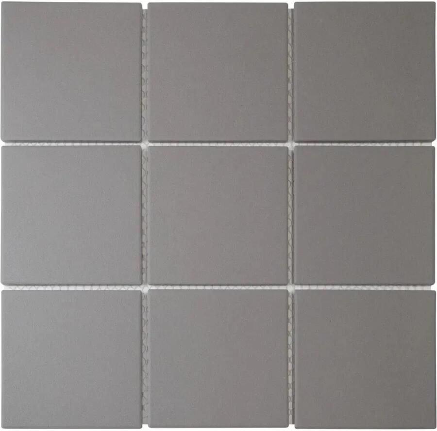 The Mosaic Factory London vierkante mozaïek tegels 95x95 donkergrijs