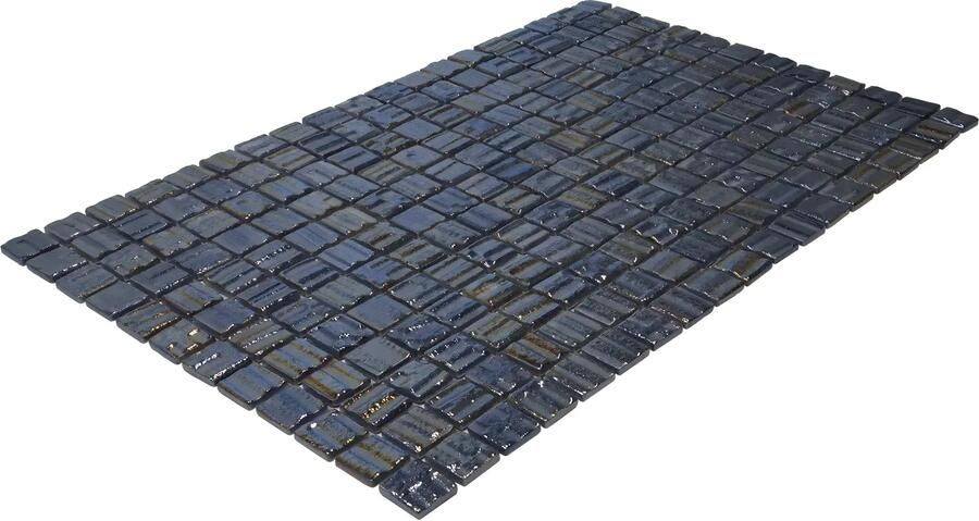 The Mosaic Factory Valencia glasmozaïek 3D tegels 32x52cm zwart