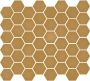 The Mosaic Factory Valencia mozaïektegel 27.6x32.9cm wand en vloertegel Zeshoek Hexagon Gerecycled glas Mustard Mat VAL35M - Thumbnail 2
