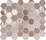 The Mosaic Factory Valencia mozaïektegel 27.6x32.9cm wandtegel Zeshoek Hexagon Gerecycled glas Pink mat glans VAL008 - Thumbnail 2