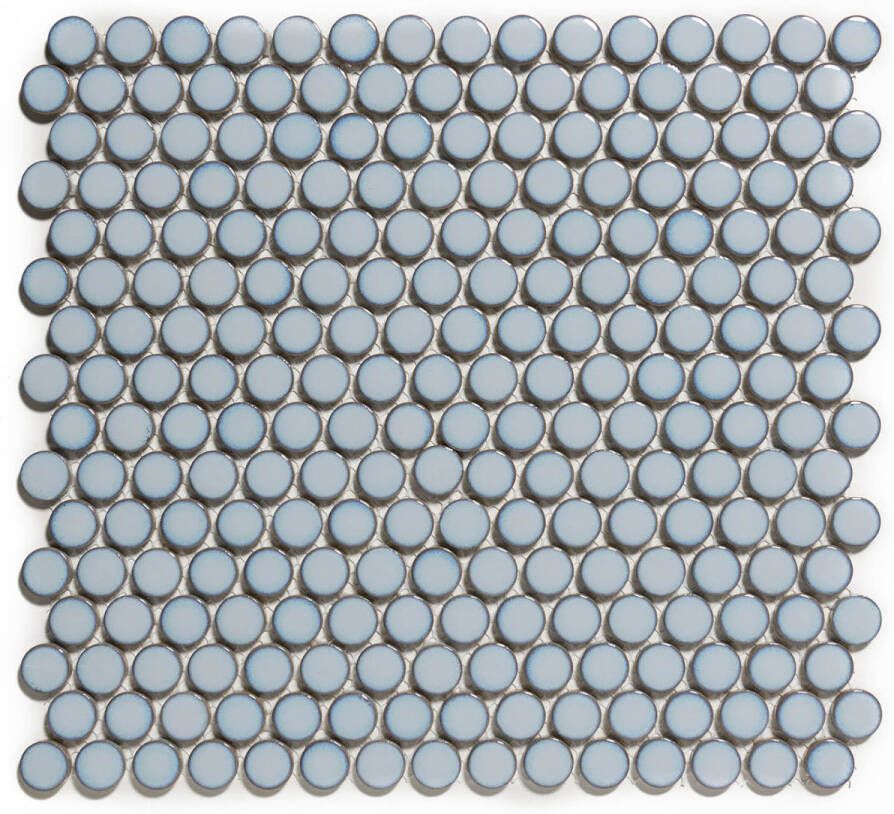 The Mosaic Factory Venice ronde mozaïek tegels 32x29 blauwgrijs