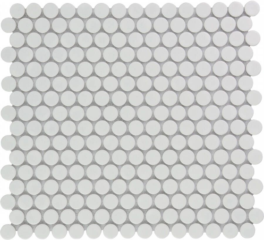 The Mosaic Factory Venice ronde mozaïek tegels 32x29 extra wit