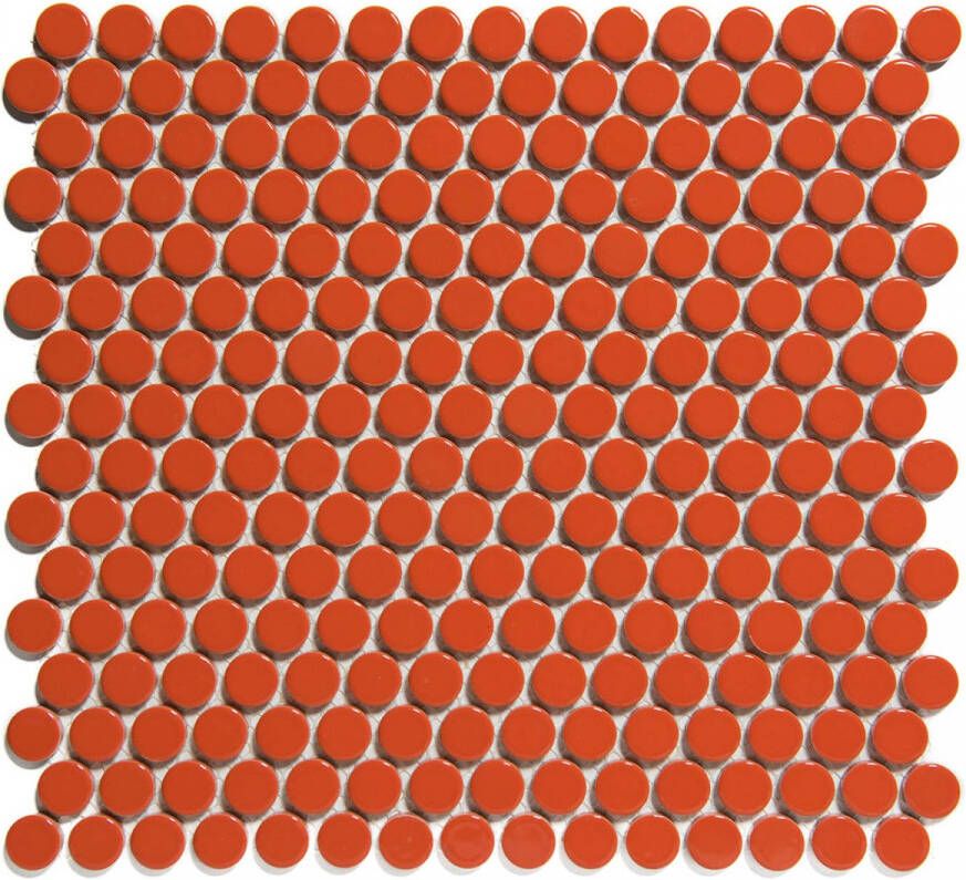 The Mosaic Factory Venice ronde mozaïek tegels 32x29 oranje