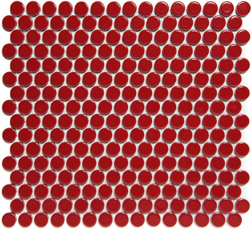 The Mosaic Factory Venice ronde mozaïek tegels 32x29 rood