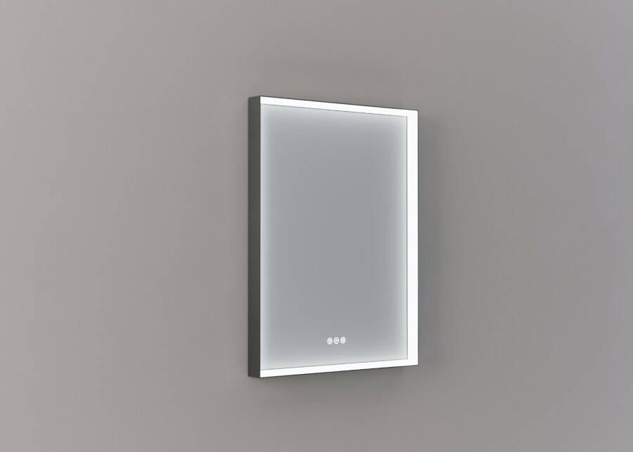 Thebalux M20 spiegel 60x80cm met verlichting en verwarming ijzer verouderd