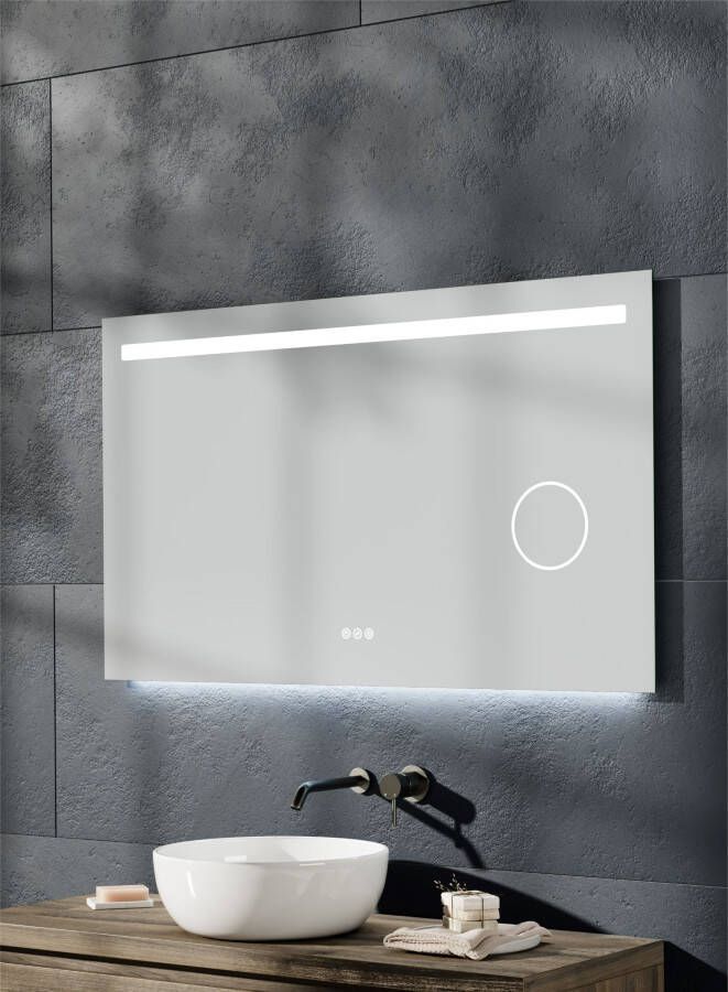 Thebalux M24 spiegel 120x70cm met verlichting verwarming en vergrootspiegel