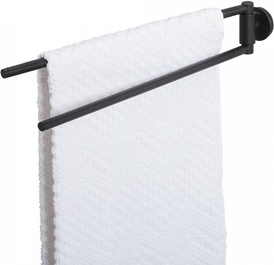 Tiger Urban Handdoekhouder dubbel draaibaar rond zwart 1316330746 - Foto 2