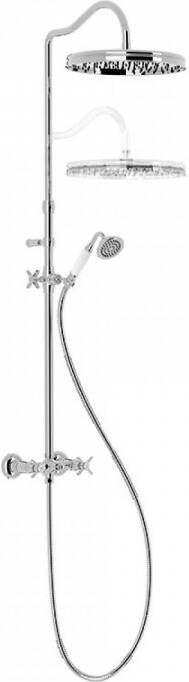 Tres Clasic opbouw regendoucheset met mengkraan chroom