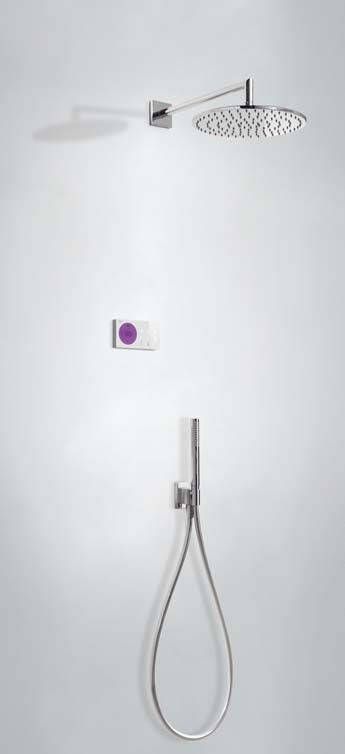 Tres Regendouche set electronisch Shower technology | Inbouw | Thermostaatkraan | 2-weg | Rond | Chroom - Foto 2