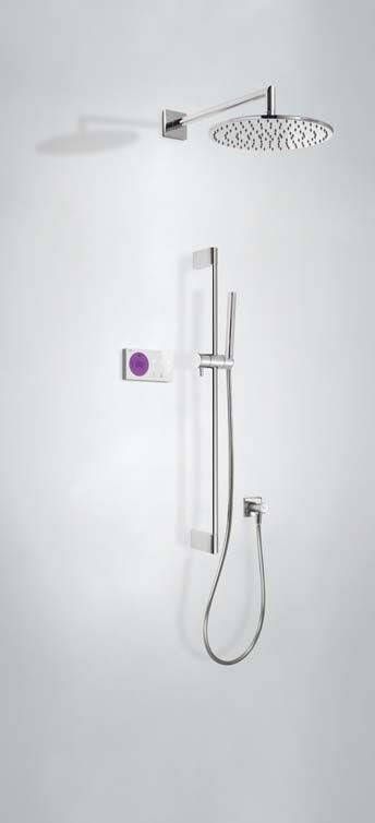 Tres Regendouche set electronisch Shower technology | Inbouw | Thermostaatkraan | 2-weg | Rond | Chroom - Foto 1