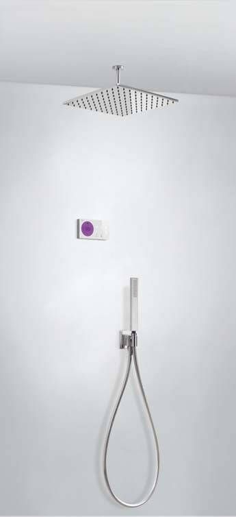 Tres Regendouche set electronisch Shower technology | Inbouw | Thermostaatkraan | 2-weg | Vierkant | Chroom - Foto 2