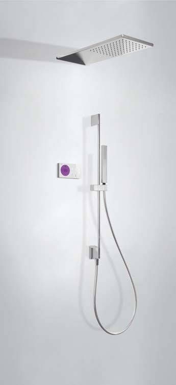 Tres Shower Technology elektronische inbouwthermostaat met regendouche en handdouche aan glijstang