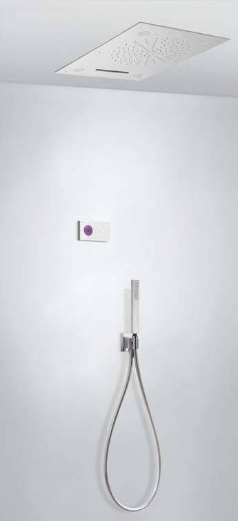 Tres Regendouche set electronisch Shower technology | Inbouw | Thermostaatkraan | 3-weg | Vierkant | Chroom