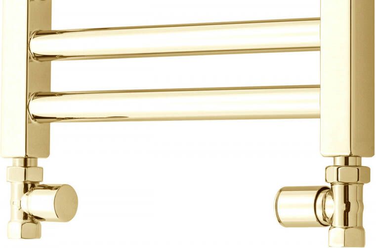 TVS Design Plus radiator aansluitset 110 recht goud gepolijst