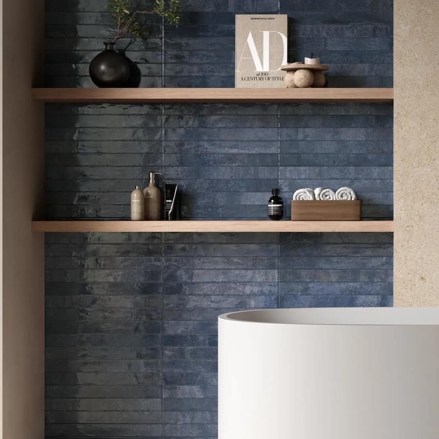 Valence Vista wandtegel oregon 4.5x45cm blauw