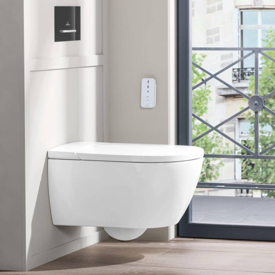 Villeroy & Boch ViClean douche wc randloos met softclose zitting wit glans