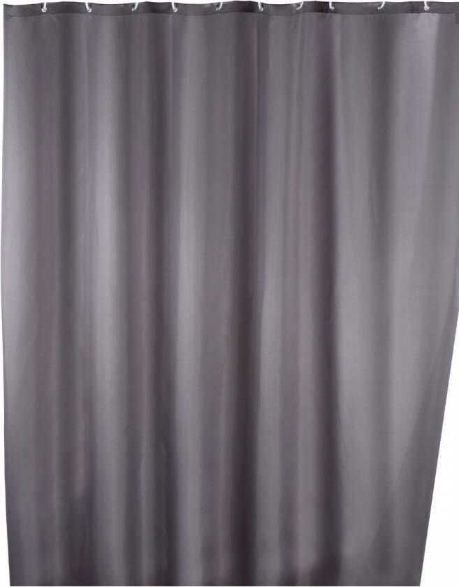 Wenko anti-schimmel douchegordijn 180x200cm polyester uni grijs inclusief ringen