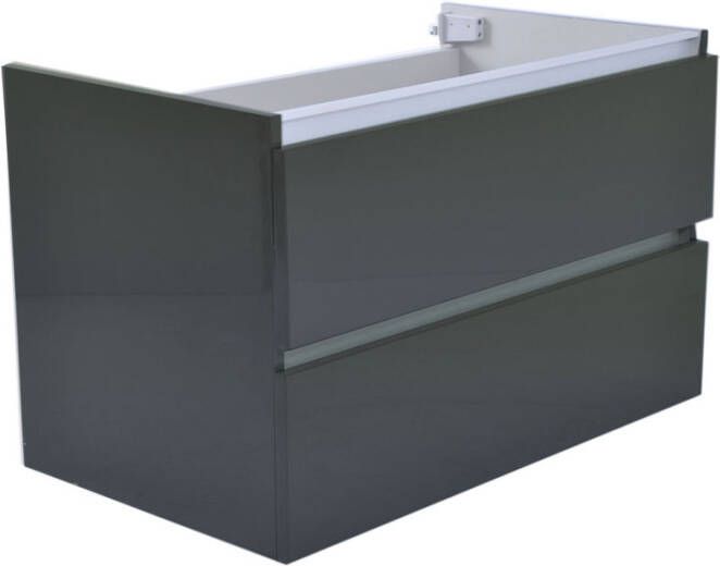 Wiesbaden Vision onderkast 2 laden 80x46 hoogglans grijs