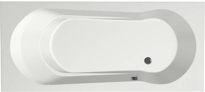 Xenz Ligbad Inbouw Barbados Rechthoek 1-2 Persoons Duobad 90x180x48cm Acryl Edelweiss Mat met Poten
