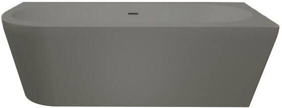 Xenz Half-vrijstaand bad Charley | 165x76 cm | Rechts | Incl.Badafvoer-Mat wit | Sleuf overloop | Acryl | Mat wit